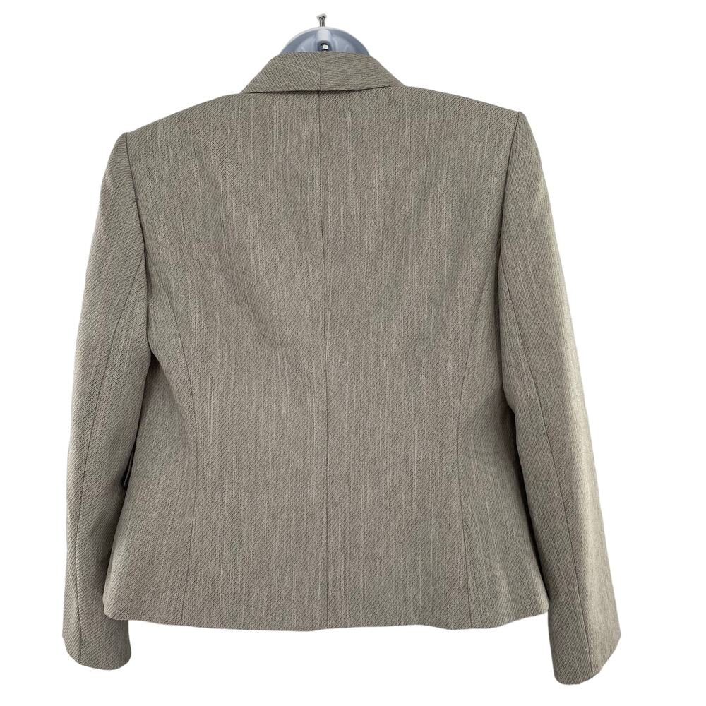 Evan-Picone Gray Herringbone Lined Button Closure… - image 2